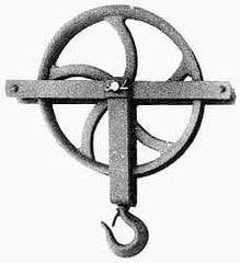 Value Collection - 1, 000 Lbs. Load Limit, Swivel Hook Block - Single Sheave, 10 Inch Outside Diameter, Fibrous Rope, 1 Inch Diameter, Steel - Apex Tool & Supply