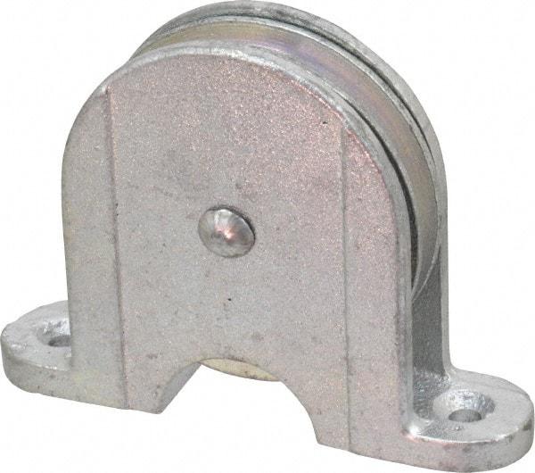 Value Collection - Single Closed Upright Mount Guidance Pulley - Sheave, 3 Inch Outside Diameter, Wire Rope, 3/8 Inch Diameter, 0.235 Inch to 0.246 Inch Mounting Hole Diameter Iron, Galvanized Finish - Apex Tool & Supply