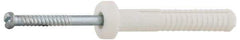 Value Collection - 3/16" Diam, 3/16" Drill, 1-1/2" OAL, 2-3/8" Min Embedment Hammer Drive Concrete Anchor - Nylon, Zinc-Plated Finish, Round Head - Apex Tool & Supply