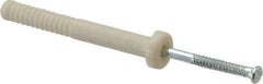 Value Collection - 1/4" Diam, 1/4" Drill, 2" OAL, Hammer Drive Concrete Anchor - Nylon, Zinc-Plated Finish, Round Head - Apex Tool & Supply