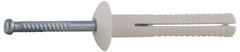 Value Collection - 3/16" Diam, 3/16" Drill, 1" OAL, 1-1/2" Min Embedment Hammer Drive Concrete Anchor - Nylon, Zinc-Plated Finish, Mushroom Head - Apex Tool & Supply