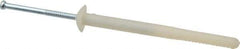 Value Collection - 1/4" Diam, 1/4" Drill, 3" OAL, Hammer Drive Concrete Anchor - Nylon, Zinc-Plated Finish, Mushroom Head - Apex Tool & Supply