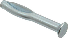 Value Collection - 1/4" Diam, 1/4" Drill, 2" OAL, 1-1/4" Min Embedment Split-Drive Concrete Anchor - Steel, Zinc-Plated Finish, Flat Head - Apex Tool & Supply