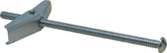 Value Collection - 3/16" Screw, 3/16" Diam, 4" Long, Toggle Bolt Drywall & Hollow Wall Anchor - 3/16" Drill, Zinc Plated, Steel, Use in Concrete, & Masonry, Hollow Tile, Plaster & Wallboard - Apex Tool & Supply