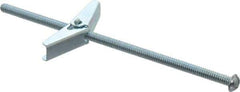 Value Collection - 3/16" Screw, 3/16" Diam, 5" Long, Toggle Bolt Drywall & Hollow Wall Anchor - 3/16" Drill, Zinc Plated, Steel, Use in Concrete, & Masonry, Hollow Tile, Plaster & Wallboard - Apex Tool & Supply