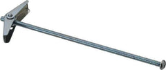 Value Collection - 3/16" Screw, 3/16" Diam, 6" Long, Toggle Bolt Drywall & Hollow Wall Anchor - 3/16" Drill, Zinc Plated, Steel, Use in Concrete, & Masonry, Hollow Tile, Plaster & Wallboard - Apex Tool & Supply