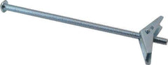 Value Collection - 1/4" Screw, 1/4" Diam, 6" Long, Toggle Bolt Drywall & Hollow Wall Anchor - 1/4" Drill, Zinc Plated, Steel, Use in Concrete, & Masonry, Hollow Tile, Plaster & Wallboard - Apex Tool & Supply