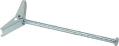 Value Collection - 1/8" Screw, 1/8" Diam, 3" Long, Toggle Bolt Drywall & Hollow Wall Anchor - 1/8" Drill, Zinc Plated, Steel, Use in Concrete, & Masonry, Hollow Tile, Plaster & Wallboard - Apex Tool & Supply