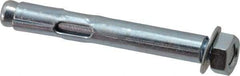 Value Collection - 3/8" Diam, 3/8" Drill, 3" OAL, Sleeve Concrete Anchor - Steel, Zinc-Plated Finish, Hex Nut Head, Hex Drive - Apex Tool & Supply