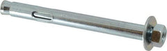Value Collection - 3/8" Diam, 3/8" Drill, 4" OAL, Sleeve Concrete Anchor - Steel, Zinc-Plated Finish, Hex Nut Head, Hex Drive - Apex Tool & Supply