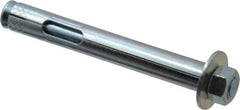 Value Collection - 1/2" Diam, 1/2" Drill, 4" OAL, 2-1/2" Min Embedment Sleeve Concrete Anchor - Steel, Zinc-Plated Finish, Hex Nut Head - Apex Tool & Supply