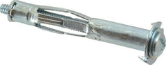 Value Collection - #6 to 32 Screw, 1/8" Diam, 1-5/8" Long, 5/8 to 3-1/2" Thick, Sleeve Drywall & Hollow Wall Anchor - 1/8" Drill, Zinc Plated, Steel, Use in Drywall - Apex Tool & Supply