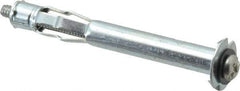 Value Collection - #6 to 32 Screw, 1/8" Diam, 1-1/4" Long, 1-1/4 to 1-3/4" Thick, Sleeve Drywall & Hollow Wall Anchor - 1/8" Drill, Zinc Plated, Steel, Use in Drywall - Apex Tool & Supply