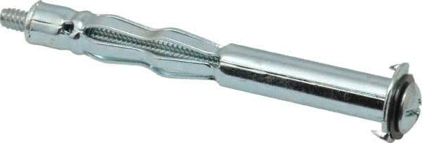 Value Collection - #10 to 24 Screw, 3/16" Diam, 2-1/8" Long, 1-1/4 to 1-3/4" Thick, Sleeve Drywall & Hollow Wall Anchor - 3/16" Drill, Zinc Plated, Steel, Use in Drywall - Apex Tool & Supply