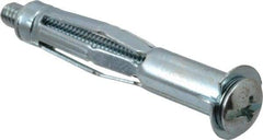 Value Collection - 1/4 - 20" Screw, 1/4" Diam, 2-1/2" Long, 5/8 to 1-3/16" Thick, Sleeve Drywall & Hollow Wall Anchor - 1/4" Drill, Zinc Plated, Steel, Use in Drywall - Apex Tool & Supply