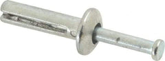 Value Collection - 1/4" Diam, 1/4" Drill, 1" OAL, 5-3/4" Min Embedment Hammer Drive Concrete Anchor - Zamac Alloy, Zinc-Plated Finish, Mushroom Head - Apex Tool & Supply