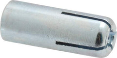 Value Collection - 1/4" Diam, 3/8" Drill, 1" OAL, Drop-In Concrete Anchor - Grade 5 Steel, Zinc-Plated Finish, 1/2" Thread Length - Apex Tool & Supply