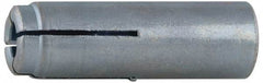 Value Collection - 5/8" Diam, 5/8" Drill, 2-9/16" OAL, 3-1/2" Min Embedment Drop-In Concrete Anchor - 303 Stainless Steel, Zinc-Plated Finish, 1" Thread Length - Apex Tool & Supply