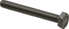 Value Collection - 1/4-20 UNC, 2" Length Under Head Hex Head Cap Screw - Fully Threaded, Grade 18-8 Stainless Steel, 7/16" Hex - Apex Tool & Supply