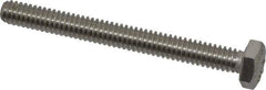 Value Collection - 1/4-20 UNC, 2-1/2" Length Under Head Hex Head Cap Screw - Fully Threaded, Grade 18-8 Stainless Steel, 7/16" Hex - Apex Tool & Supply