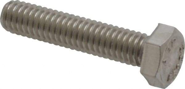 Value Collection - 5/16-18 UNC, 1-1/2" Length Under Head Hex Head Cap Screw - Fully Threaded, Grade 18-8 Stainless Steel, 1/2" Hex - Apex Tool & Supply