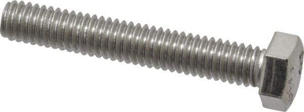 Value Collection - 5/16-18 UNC, 2" Length Under Head Hex Head Cap Screw - Fully Threaded, Grade 18-8 Stainless Steel, 1/2" Hex - Apex Tool & Supply