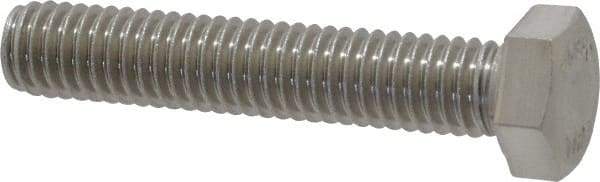 Value Collection - 3/8-16 UNC, 2" Length Under Head Hex Head Cap Screw - Fully Threaded, Grade 18-8 Stainless Steel, 9/16" Hex - Apex Tool & Supply
