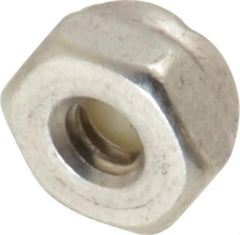Value Collection - #6-32 UNC 18-8 Hex Lock Nut with Nylon Insert - 5/16" Width Across Flats, 3/16" High - Apex Tool & Supply