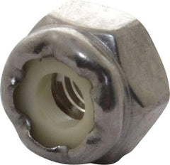 Value Collection - #8-32 UNC 18-8 Hex Lock Nut with Nylon Insert - 11/32" Width Across Flats, 15/64" High - Apex Tool & Supply
