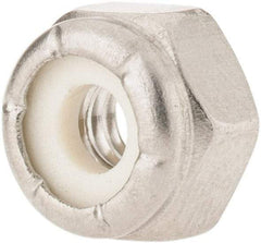 Value Collection - #10-24 UNC 18-8 Hex Lock Nut with Nylon Insert - 3/8" Width Across Flats, 1/4" High - Apex Tool & Supply