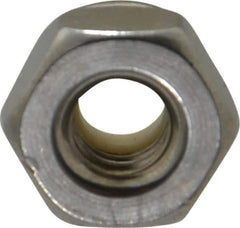 Value Collection - #10-32 UNF 18-8 Hex Lock Nut with Nylon Insert - 3/8" Width Across Flats, 1/4" High - Apex Tool & Supply