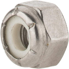 Value Collection - 1/4-20 UNC 18-8 Hex Lock Nut with Nylon Insert - 7/16" Width Across Flats, 19/64" High - Apex Tool & Supply