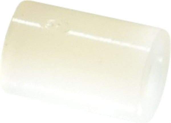 Made in USA - 0.115" ID x 1/4" OD, #4 Screw, Grade 6/6 Nylon Female Unthreaded Circuit Board Spacer - Round Body, 3/8" OAL - Apex Tool & Supply