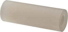 Made in USA - 0.115" ID x 1/4" OD, #4 Screw, Grade 6/6 Nylon Female Unthreaded Circuit Board Spacer - Round Body, 3/4" OAL - Apex Tool & Supply