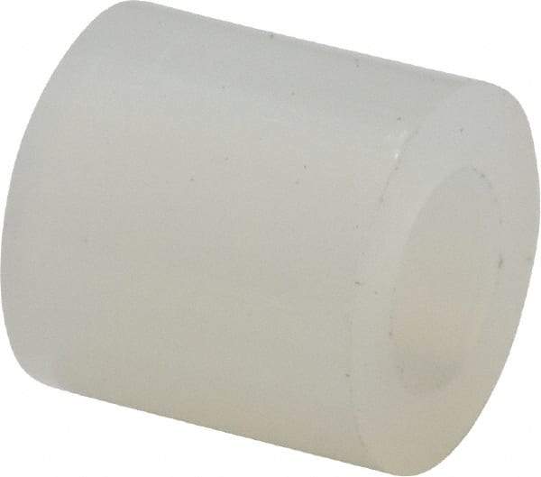 Made in USA - 0.14" ID x 1/4" OD, #6 Screw, Grade 6/6 Nylon Female Unthreaded Circuit Board Spacer - Round Body, 1/4" OAL - Apex Tool & Supply