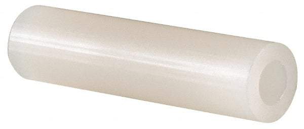 Made in USA - 0.14" ID x 1/4" OD, #6 Screw, Grade 6/6 Nylon Female Unthreaded Circuit Board Spacer - Round Body, 1" OAL - Apex Tool & Supply