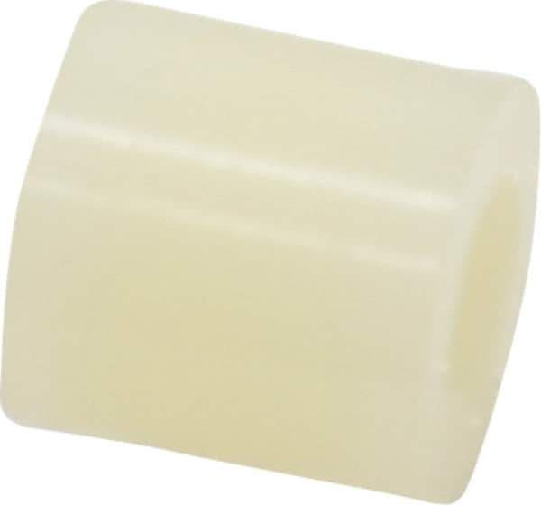 Made in USA - 0.171" ID x 3/8" OD, #8 Screw, Grade 6/6 Nylon Female Unthreaded Circuit Board Spacer - Round Body, 3/8" OAL - Apex Tool & Supply
