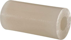 Made in USA - 0.171" ID x 3/8" OD, #8 Screw, Grade 6/6 Nylon Female Unthreaded Circuit Board Spacer - Round Body, 3/4" OAL - Apex Tool & Supply