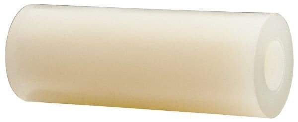 Made in USA - 0.171" ID x 3/8" OD, #8 Screw, Grade 6/6 Nylon Female Unthreaded Circuit Board Spacer - Round Body, 1" OAL - Apex Tool & Supply