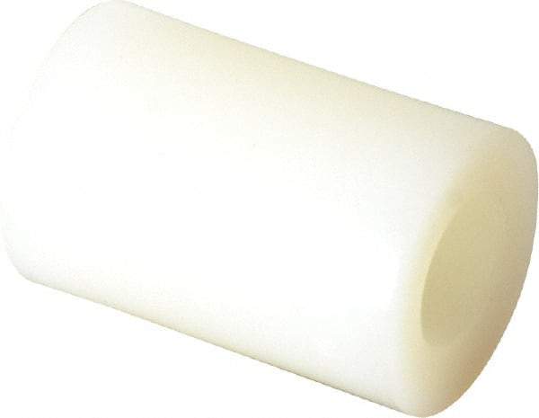 Made in USA - 0.26" ID x 1/2" OD, 1/4 Screw, Grade 6/6 Nylon Female Unthreaded Circuit Board Spacer - Round Body, 3/4" OAL - Apex Tool & Supply