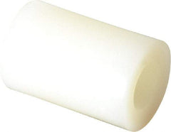 Made in USA - 0.26" ID x 1/2" OD, 1/4 Screw, Grade 6/6 Nylon Female Unthreaded Circuit Board Spacer - Round Body, 3/4" OAL - Apex Tool & Supply