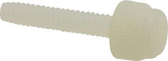 Micro Plastics - #6-32 Knurled Shoulderless Grade 6/6 Nylon Thumb Screw - 1" OAL, 0.243" Head Height - Apex Tool & Supply