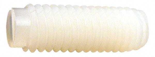 Made in USA - 1/4-20 UNC, 3/4" Length of Thread, Soft Tip Point Set Screw - Nylon - Apex Tool & Supply