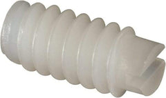 Made in USA - #6-32 UNC, 1/4" Length of Thread, Soft Tip Point Set Screw - Nylon - Apex Tool & Supply