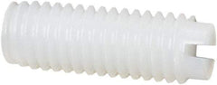 Made in USA - #10-32 UNF, 1/2" Length of Thread, Soft Tip Point Set Screw - Nylon - Apex Tool & Supply