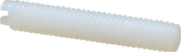 Made in USA - #10-32 UNF, 1" Length of Thread, Soft Tip Point Set Screw - Nylon - Apex Tool & Supply