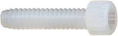 Made in USA - #4-40 UNC Hex Socket Drive, Socket Cap Screw - Grade 6/6 Nylon, Uncoated, Fully Threaded, 1/2" Length Under Head - Apex Tool & Supply