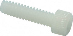 Made in USA - #10-24 UNC Hex Socket Drive, Socket Cap Screw - Grade 6/6 Nylon, Uncoated, Fully Threaded, 3/4" Length Under Head - Apex Tool & Supply