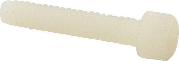 Made in USA - #10-24 UNC Hex Socket Drive, Socket Cap Screw - Grade 6/6 Nylon, Uncoated, Fully Threaded, 1" Length Under Head - Apex Tool & Supply