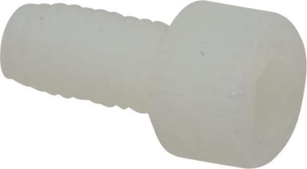 Made in USA - #10-32 UNF Hex Socket Drive, Socket Cap Screw - Grade 6/6 Nylon, Uncoated, Fully Threaded, 3/8" Length Under Head - Apex Tool & Supply